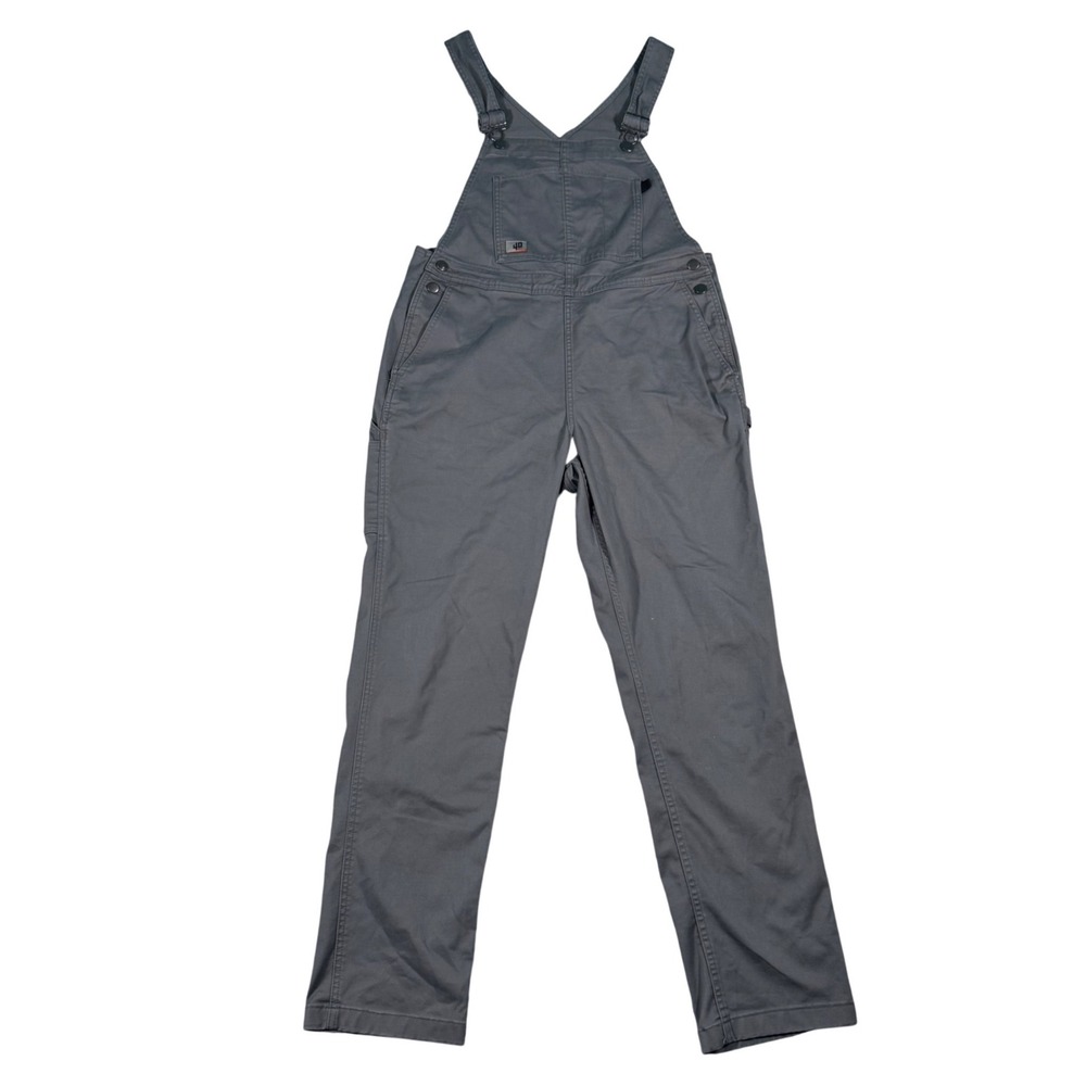 40 Grit Duluth Trading Co Overalls Mens M Regular Grey Canvas Utility Workwear